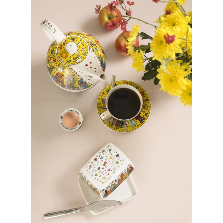 Goebel / James Rizzi - My New York City Sunset,Teekanne mit Stövchen,24,5cm x 16,0cm x 19,0cm / Fine Bone China / 24,5cm x 16,0cm x 19,0cm – Bild 2