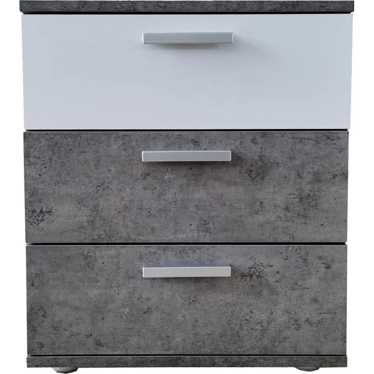 HTI-Line Nachtkommode Nachtschrank Nina mit 3 Schubladen (Stück, 1 St, 1 Nachtschrank), Nachttisch Nachtkommode Nachtkonsole – Bild 1