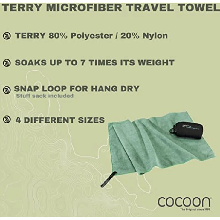Cocoon Microfiber Terry Towel Light 90x50cm bamboo green – Bild 3