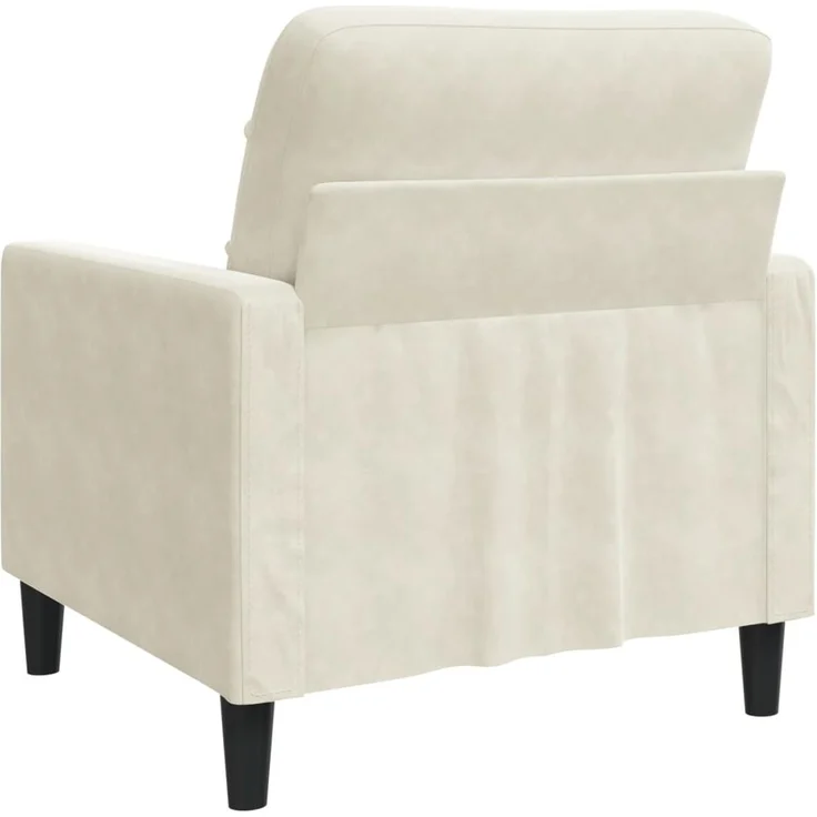 vidaXL Sessel Creme 60 cm Samt 4007612 – Bild 5