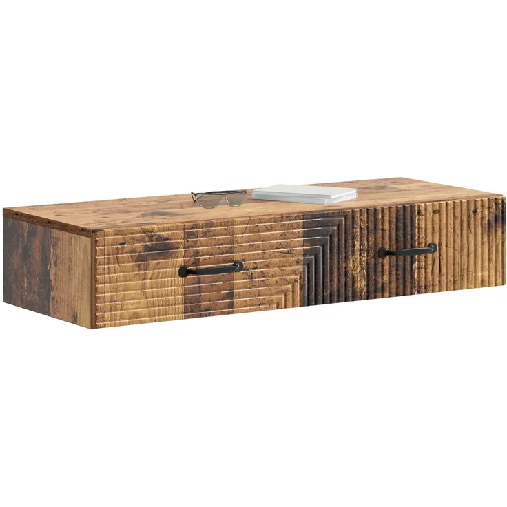 vidaXL Wandmontierter Beistelltisch Altholz 87,5 x 34,5 x 17 cm 898673 – Bild 3