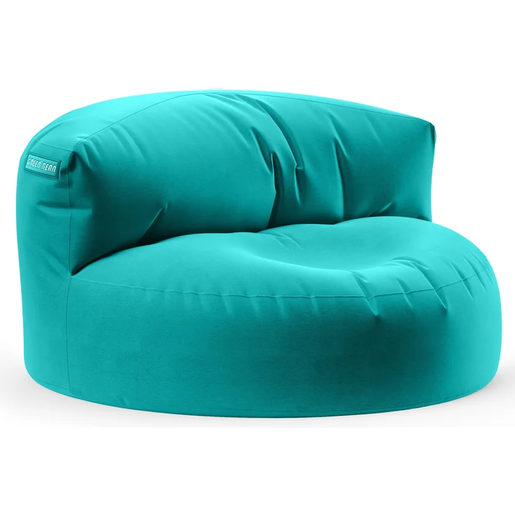 Green Bean® Sitzsack Sofa mit Füllmaterial - Lounge im Sitzsack-Design 90x50cm mit ergonomischer Rückenlehne & waschbarem Bezug - Indoor und Outdoor geeignet in Türkis – Bild 1