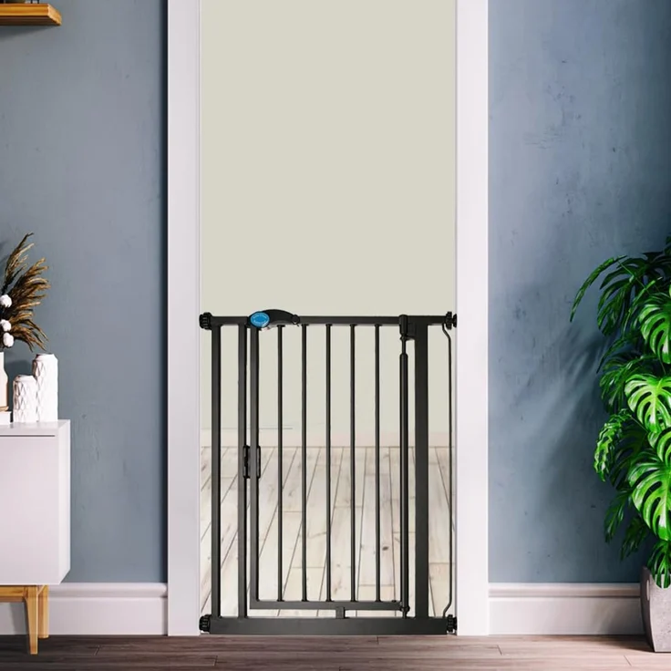 Bettacare Automatisch Schließendes Treppengitter, 147cm - 154cm, Mattschwarz, Druckmontage-Sicherheitsgitter, Babygitter, Sicherheitsschranke für Türen, Flure und Räume – Bild 2