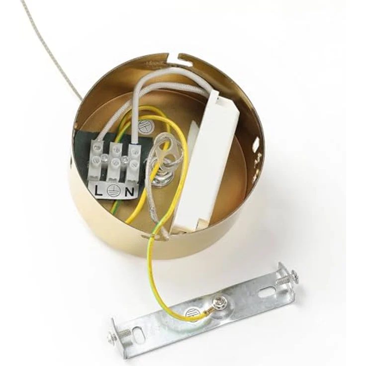 Lucande LED-Pendellampe Hayley, Kugelförmig, Ø 9 cm, goldfarbenes Glas mit Blasenstruktur – Bild 8