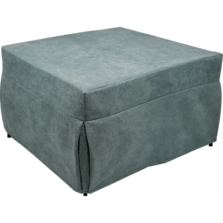 Dmora Pouf Arno, Mehrzwecksessel, Sitzsack, Hockerhocker, Made in Italy, 78x78 h45 cm, Hellblau