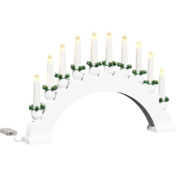 vidaXL Weihnachtskerzenbogen mit 10 LED Kerzen LEDs Warmes Weiß 42019709 – Bild 2