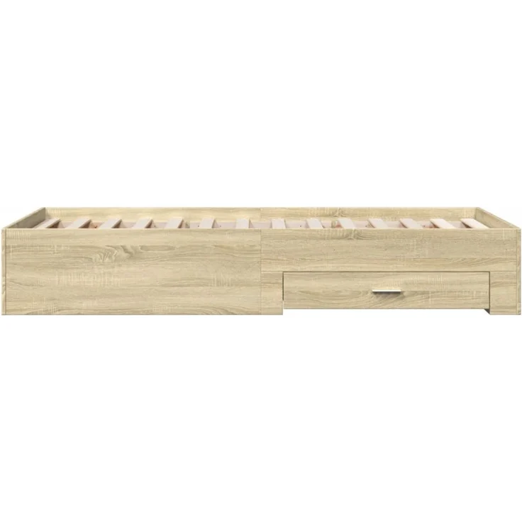 vidaXL Bettgestell mit Schubladen Sonoma-Eiche 75x190 cm Holzwerkstoff 3280442 – Bild 8