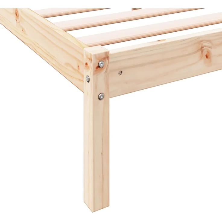 vidaXL Massivholzbett Extra Lang ohne Matratze 140x210 Kiefernholz 852406 – Bild 7
