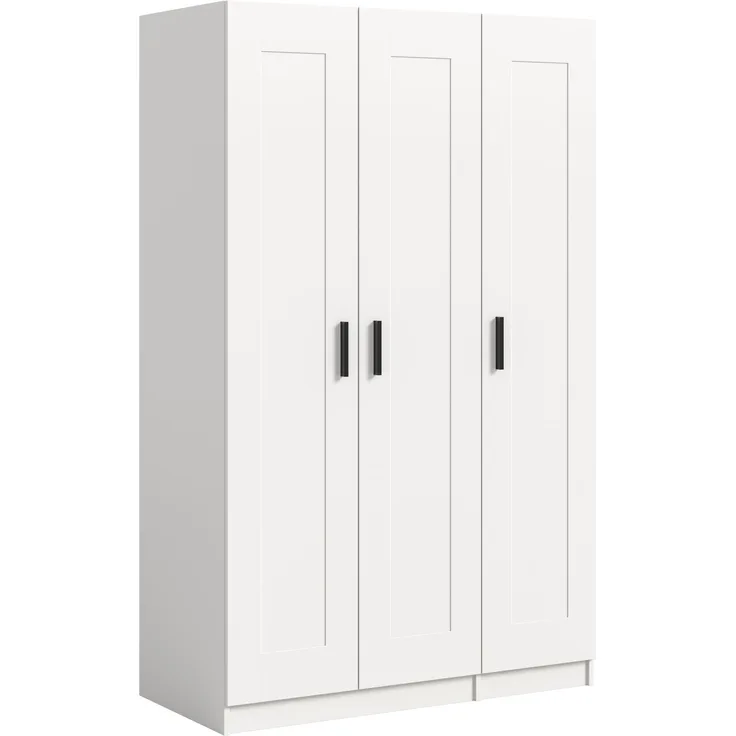 Visby Kleiderschrank 3-türig in weiß