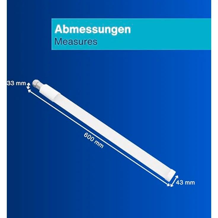 REV Feuchtraumleuchte LED Slim Pro 12W 1200 lm 60 cm IP65 – Bild 5