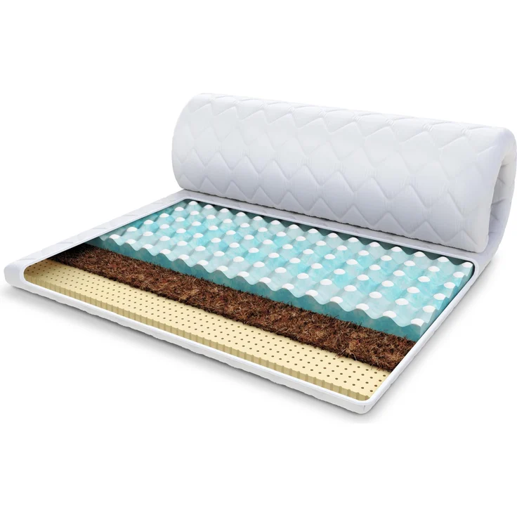 Topper 90x200 cm Matratzenauflage mit RavineBlue-Schaum 7cm Schoner Latex H3 H4 – Bild 1