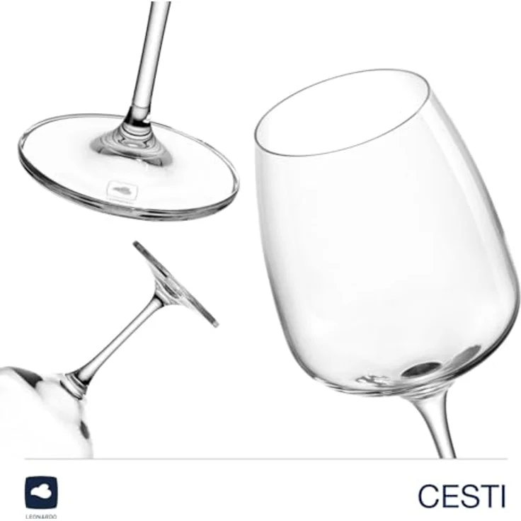 LEONARDO Weißweinglas 6 Weingläser CESTI + Poliertuch, 7-tlg, Kristallglas, 6 Weißwein-Gläser mit Poliertuch – Bild 6