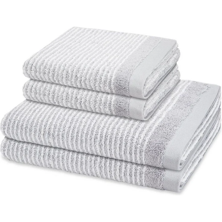 ROSS Handtuch Set Stripes, Frottee (Spar-Set, 4-St), 2 X Handtuch 2 X Duschtuch im Set - Baumwolle - Saugstark – Bild 1