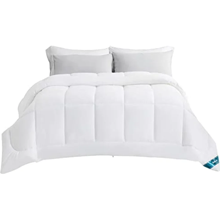 BEDSURE Bettdecke 155x220 Winterdecke 450gsm - Warm Winterdecke 155x220 cm für Winter, 220x155 Waschbar Dicke Winterbettdecke, Weiß – Bild 5