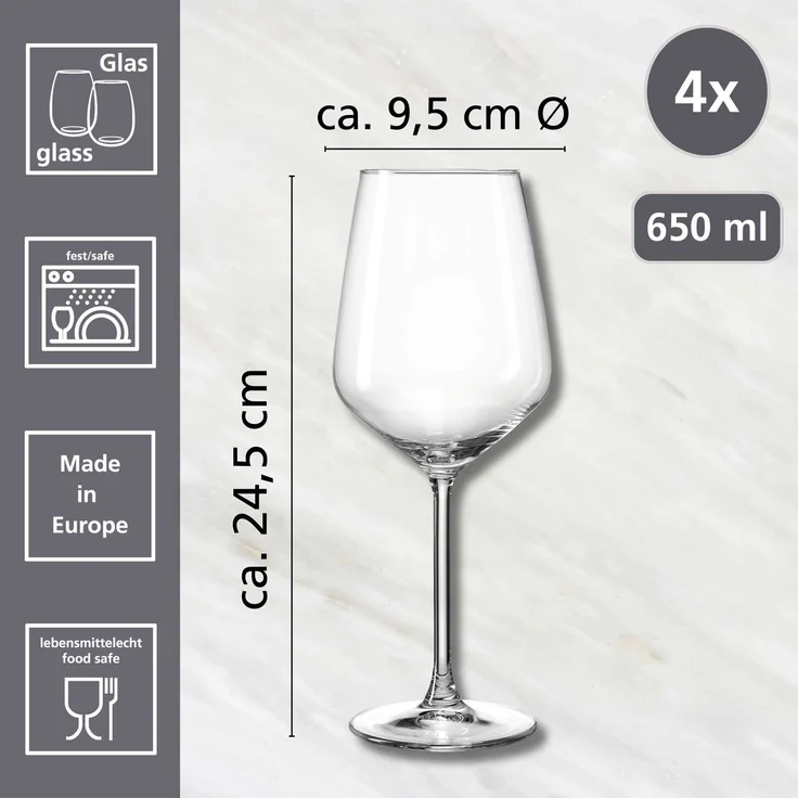 Ritzenhoff & Breker Rumba Burgunderglas 650 ml 4er Set – Bild 2