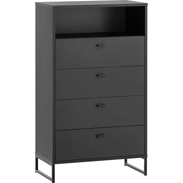 SCHILDMEYER Highboard Sideboard Schrank Kommode Janne 600 4SK schwarzmatt