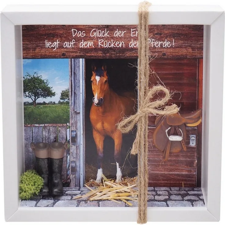 ZauberDeko Geschenkbox Geldgeschenk Verpackung Reiten Pferd Pferdestall Stall Ponyhof