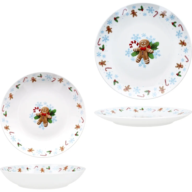 12tlg Tafelservice Candyman 6 Personen Essteller Suppenteller Weihnachten – Bild 4