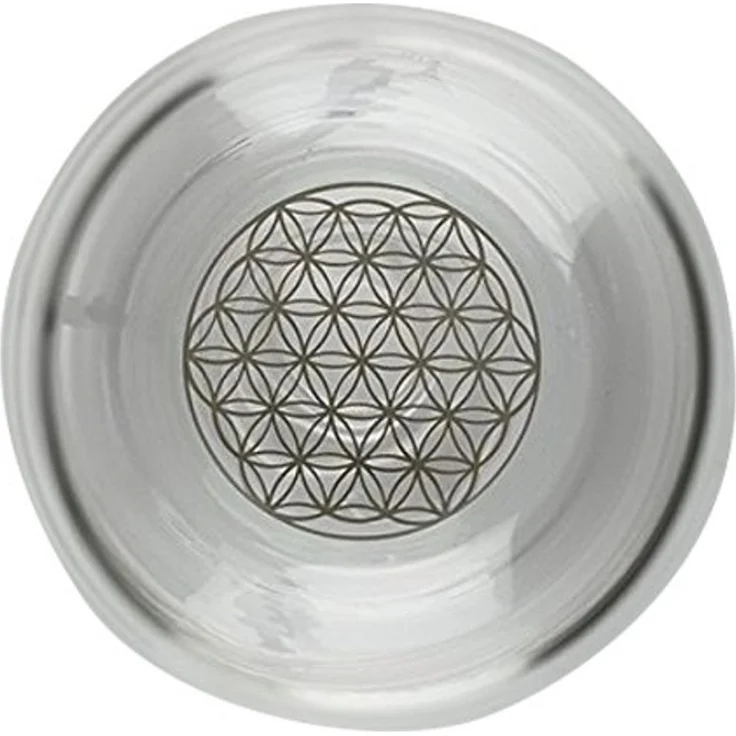 Karaffe Alladin 1,3l Platin - Blume des Lebens - mundgeblasen – Bild 2