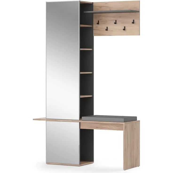 Garderobe Adeline Goldkraft Eiche 120 x 190 cm Vicco