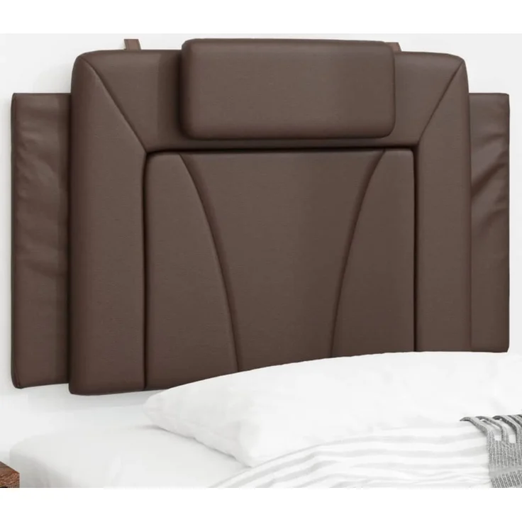 vidaXL Kopfteil-Kissen Braun 80 cm Kunstleder 374762 – Bild 1