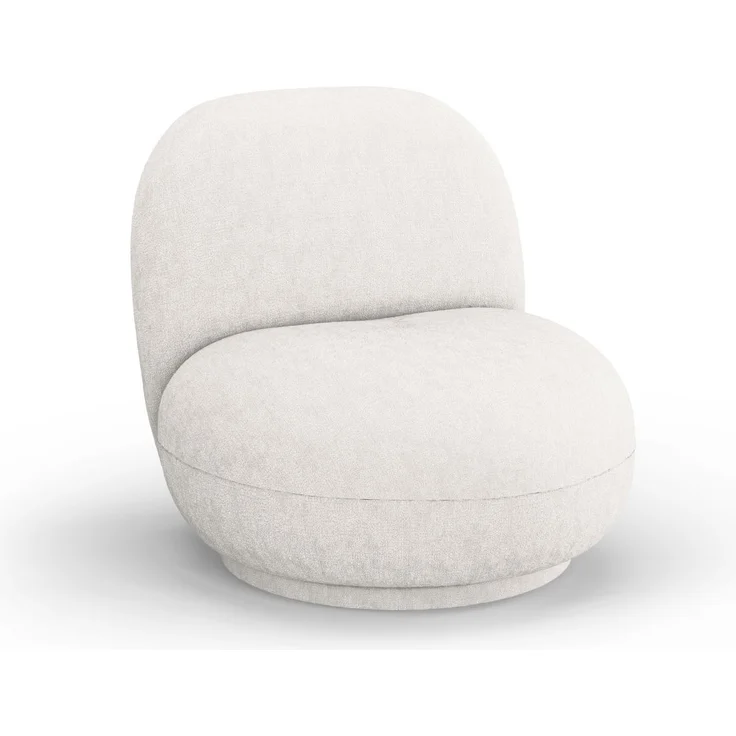 Micadoni Drehbarer Sessel Chuck Chenille Hellbeige – Bild 2