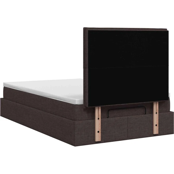 vidaXL Ottoman-Bett mit Matratze und LED Dunkelbraun 120 x 200 cm 3457982 – Bild 10