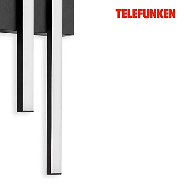 TELEFUNKEN LED Außenwandleuchte 2-flammig, 8 Watt, 960 Lumen, 4.000 Kelvin, IP44, Schwarz, 470x155x42mm – Bild 3
