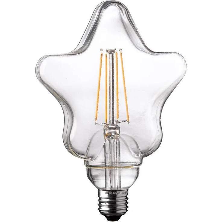 E27 Filament LED Stern - 4 Watt, 300 Lumen, warmweiß - nicht dimmbar – Bild 1