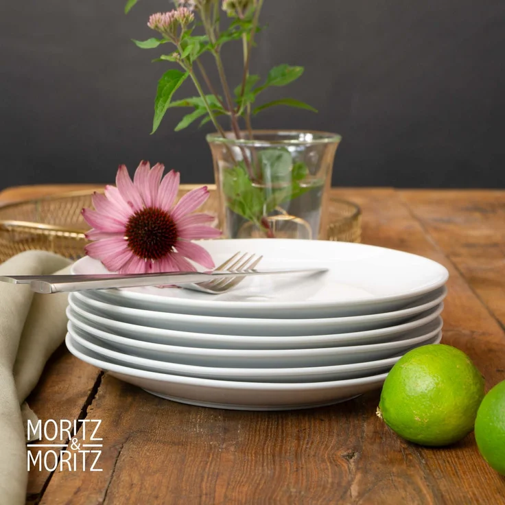 Moritz & Moritz BASIC 6tlg Dessertteller Set weiß – Bild 7