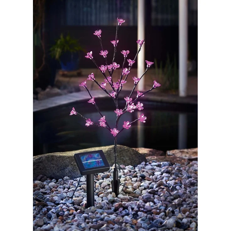Esotec Solar LED Blütenstrauch pink – Bild 2