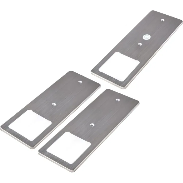kalb LED Unterbauleuchte LED Unterbauleuchten Edelstahl gebürstet 5W- mit Touch-Dimmfunktion, 3er Set warmweiß, warmweiß