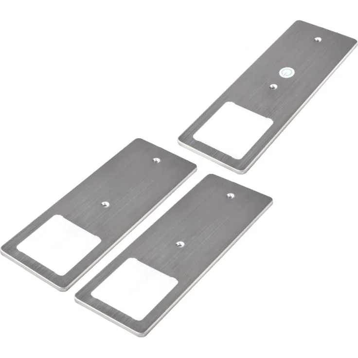 kalb LED Unterbauleuchte LED Unterbauleuchten Edelstahl gebürstet 5W- mit Touch-Dimmfunktion, 3er Set warmweiß, warmweiß