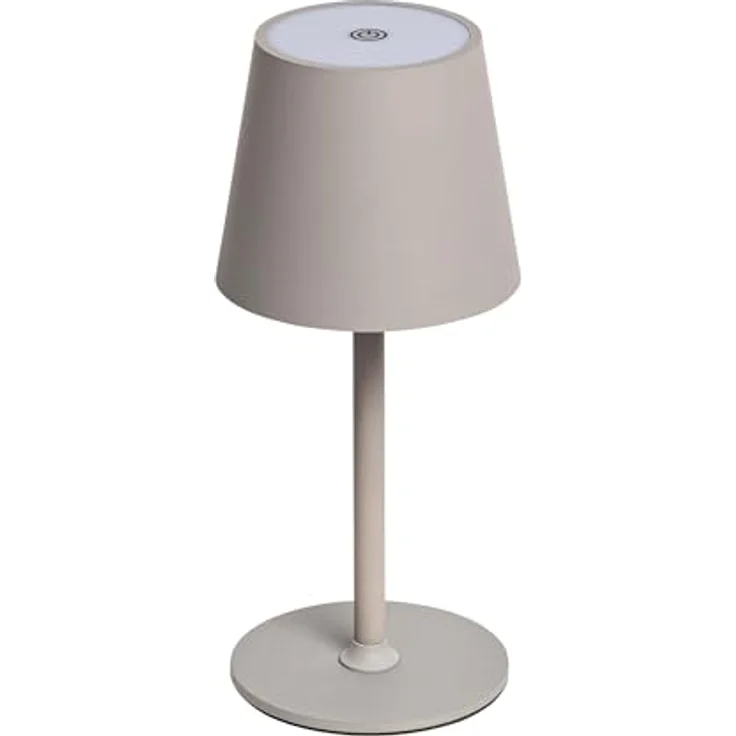 Idena 50153 Touch LED Tischlampe grau, dimmbar mit USB-Anschluss und zwei Höhen (24/38 cm) – Bild 2