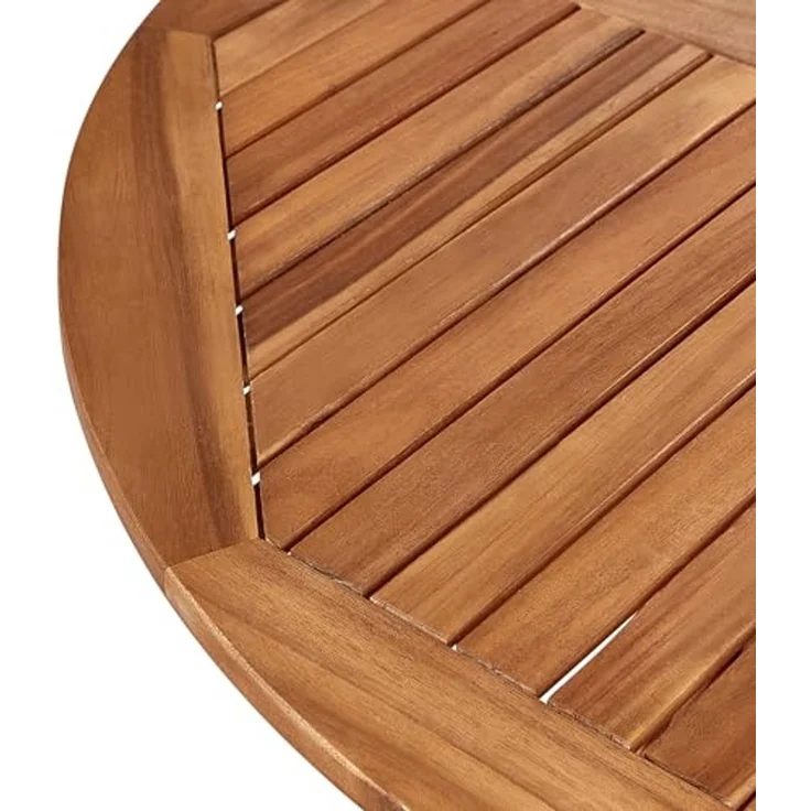 Beliani 'AGELLO' Gartentisch, Akazienholz Heller Holzfarbton – Bild 4