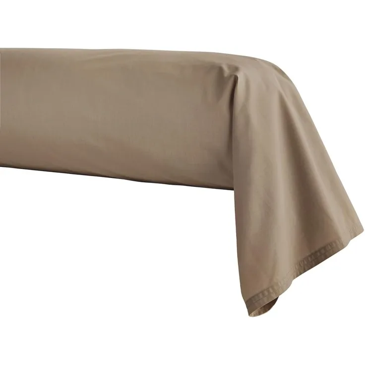 ESSIX Bezug für Nackenrolle aus Baumwollperkal, Taupe, 43x190 cm