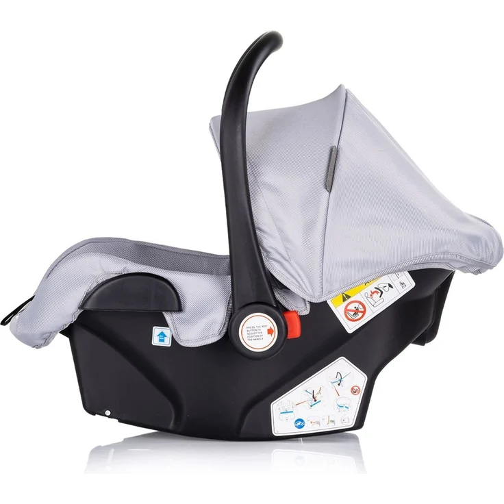 Chipolino Babyschale i-Size Aura (40-85cm) Gruppe 0+, Griff verstellbar, Gurt grau gemustert – Bild 2
