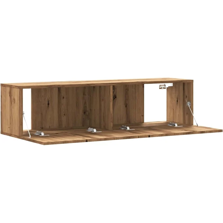 TV-Wandschrank, TV-Hängeboard Fernsehschrank Artisan-Eiche 120x30x30 cm Holzwerkstoff – Bild 7