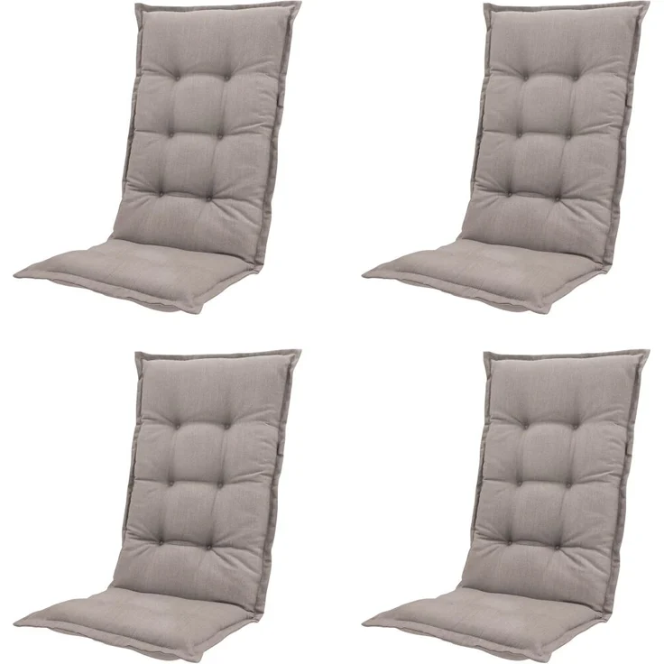 SET Tampa 4 x Klappsessel anthrazit, 4 x Auflage taupe – Bild 3