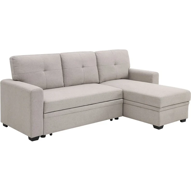ATLANTIC home collection Ecksofa Gerrit L-Form, B: 216 cm, mit Bettfunktion & Bettkasten – Bild 3