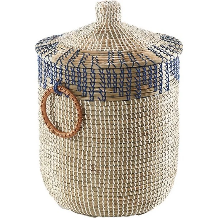 Kobolo Aufbewahrungskorb Korb BOREA aus Seegras inkl. Deckel und Griffen (Stück, 1 St, Stück), Korb mit Deckel – Bild 4