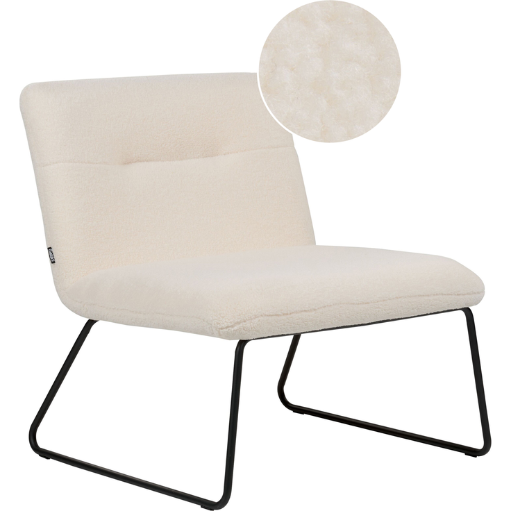 Sessel COTULLA Bouclé Weiß