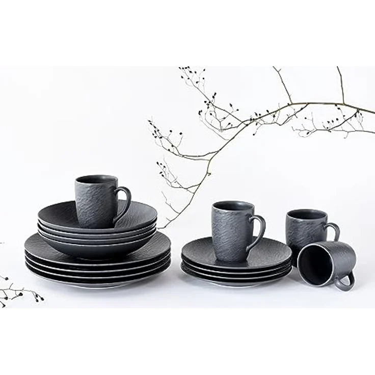 Schiefer black, Kaffeebecher 6-tlg (mo) – Bild 3