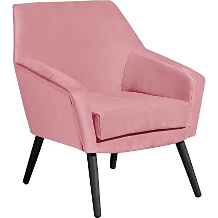 Sessel Kachka Bezug Samtvelour Buche schwarz / rosé 21066