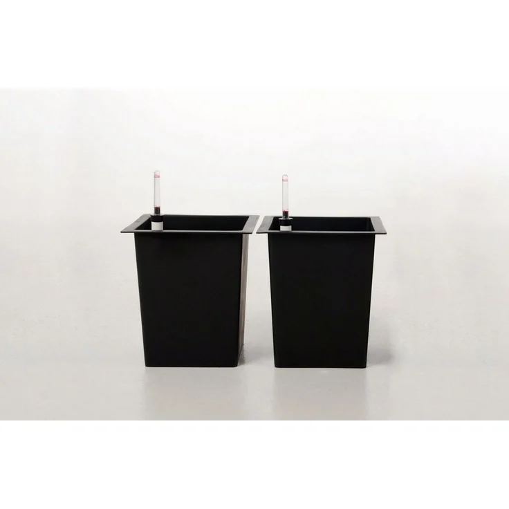VIVANNO Pflanzeinsatz Kunststoff EINSATZ Bewässerung Konisch - Schwarz Matt (Set, 2 St), 29x29x32 cm – Bild 2
