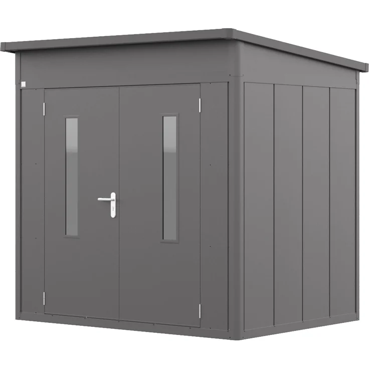 GFP PrimeyardGerätehaus Metall Gartenhaus 228 x 180 x 231 cm Geräteschuppen Pultdach anthrazit – Bild 1