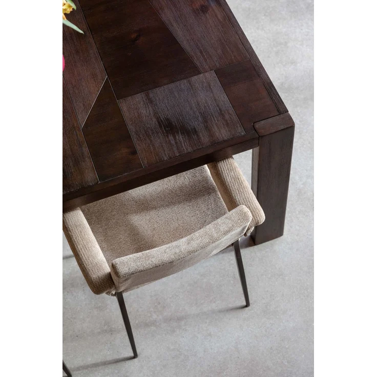 DutchBone Esstisch Bruneau aus Akazienholz in Walnussfarbe Braun 90x180x75 cm – Bild 9