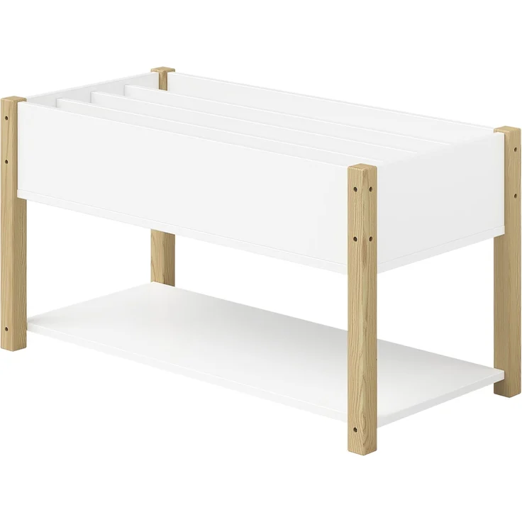 Bellabino 'Teme' Kinderbücherregal, weiß, 80x40x44 cm, Holz, Montessori Kinderregal mit 4 Fächern und Ablagefläche – Bild 10