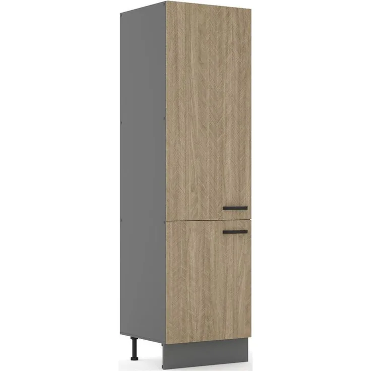 Küche SCANDI Hochschrank 60 cm Fischgrät Küchenzeile Küchenblock Einbauküche