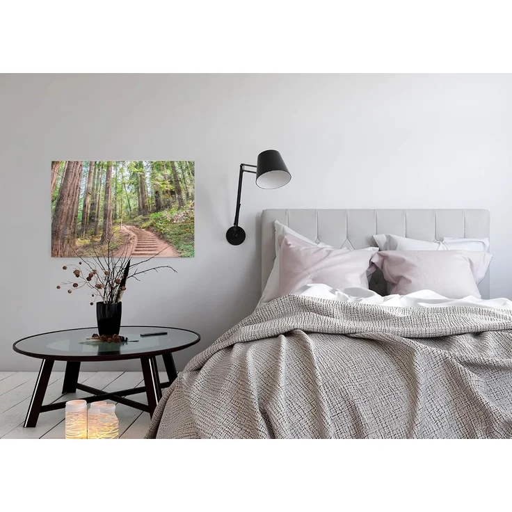 Leinwandbild Wald Pfad Grün Braun 90x60 DD120304 Keilrahmen Wandbild Leinwand – Bild 3